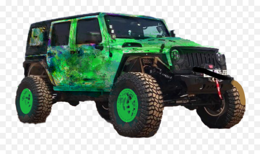 Jeep Neon Green Sticker Emoji,Jeep Emoji