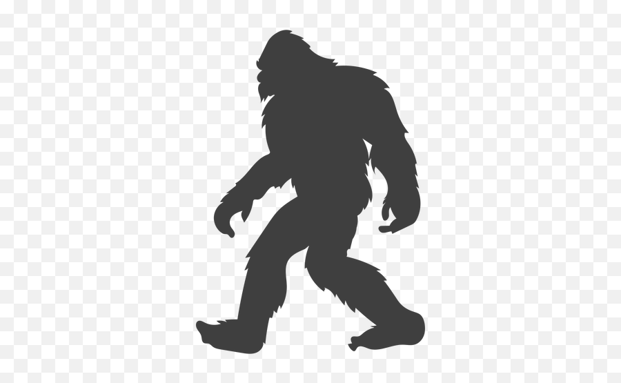 Left Moving Sasquatch Folklore Black - Bigfoot Silhouette Emoji,Bigfoot Emoji