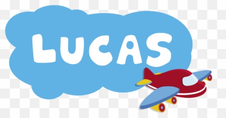 Named airplane and cloud illustration wall art - Language Emoji
