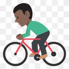 Bicyclist Dark Skin Tone Emoji Vector Icon Gfxmag Free - Dibujo Persona En Bicicleta,Tire Emoji
