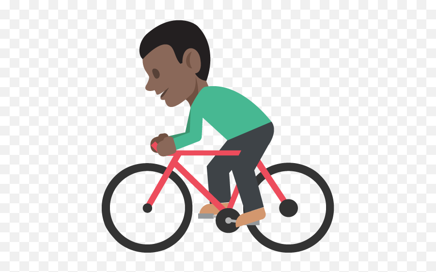 Bicyclist Dark Skin Tone Emoji Vector Icon Gfxmag Free - Dibujo Persona En Bicicleta,Tire Emoji