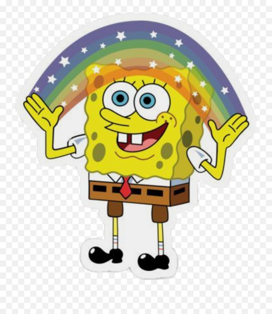 Spongebob Sticker - Spongebob Rainbow Emoji,Spongebob Emojis