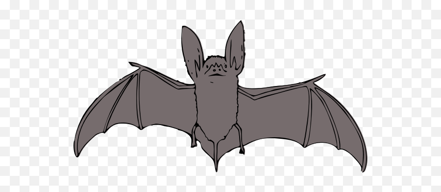 Bat With Open Wings Vector Drawing - Bat Clip Art Emoji,Bat Emoticon