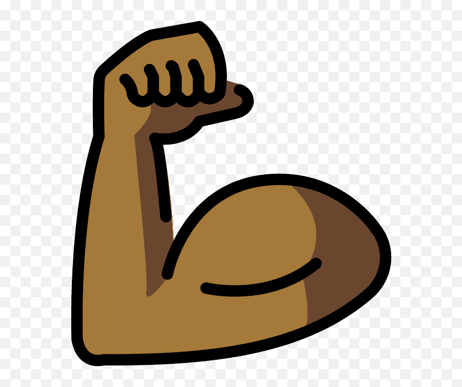 Flexed Biceps Emoji Clipart - Clip Art,Muscle Emoji Transparent