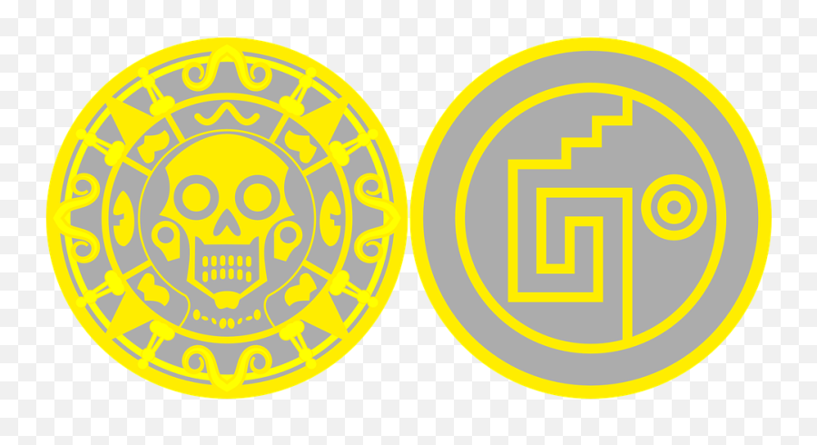 Aztec Mayan Toltec Skull - Mayan Skull Symbol Emoji,Gold Emoji