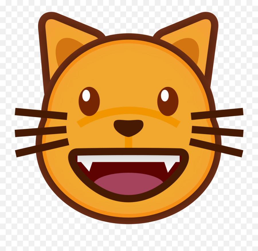 Phantom Open Emoji 1f63a - Cat Open Mouth Clipart,Cat Face Emoji