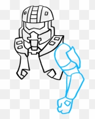 How To Draw Master Chief From Halo - Drawing Master Chief Emoji,Master Chief Emoji