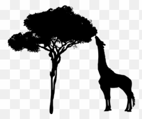 Free Mood Emoticon Vectors - Giraffe Eating Silhouette Emoji