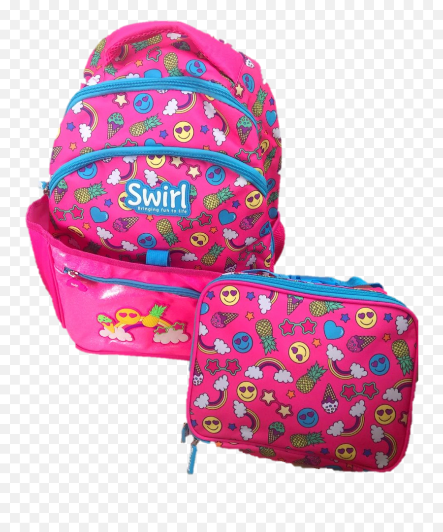 Swirl Emoji School Backpack And Lunch Cooler - Diaper Bag,Backpack Emoji