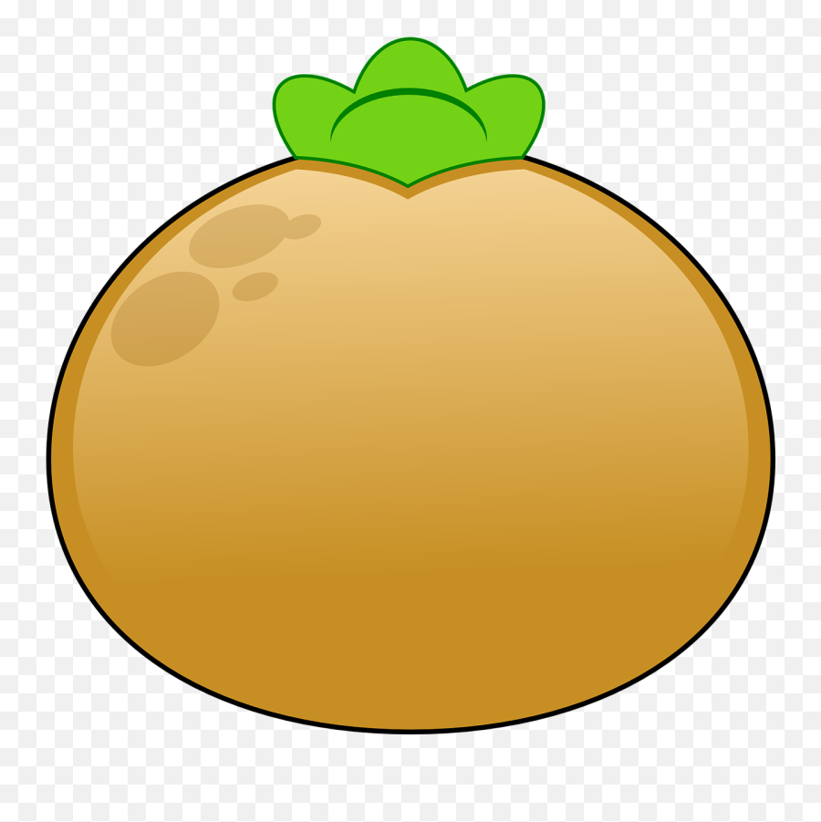 Potato Sprouting Brown Green Plant - Gambar Sayuran Kentang Kartun Emoji,Potato Chip Emoji