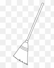 Broom Black And White Clipart - With Background Emoji