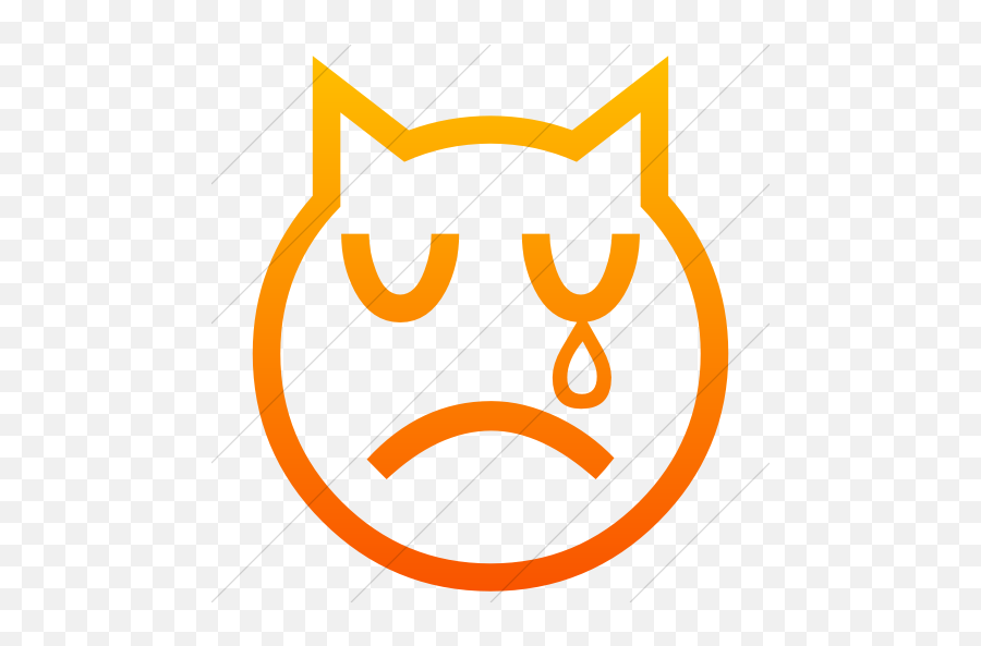 Classic Emoticons Crying Cat - Emoji Domain,Crying Cat Emoticon