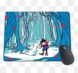 Dreams Of Winter Mousepad - Snowkiting Emoji