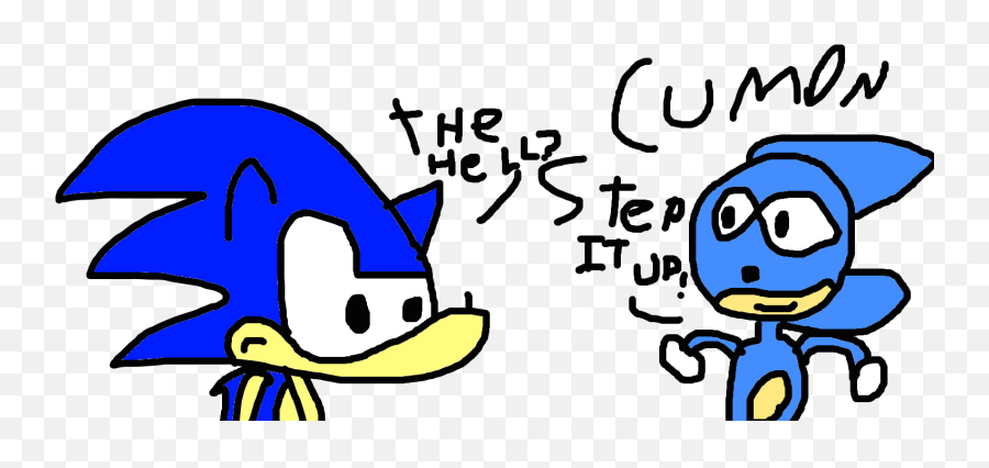 Sanic Drawing Poorly Drawn Picture - Cartoon Emoji,Sanic Emoji