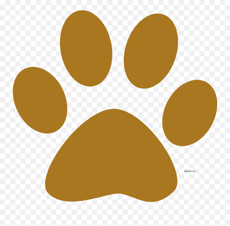 A Muddy Brown Dog Paw Print Clipart Png - Color Dog Paw Print Emoji,Paw Print Emoticon