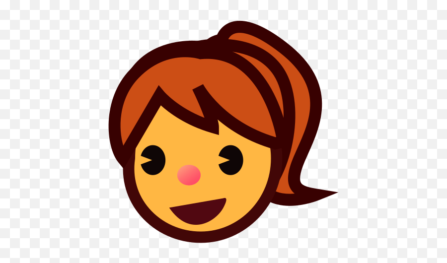 Girl Emoji For Facebook Email Sms - Emoji Girl Face Png,Girl Emoji