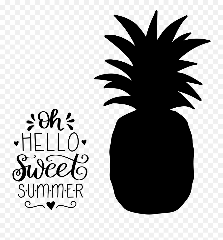 Pineapple Silhouette Png - Silhouette Pineapple Clip Art Emoji,Pineapple Emoji