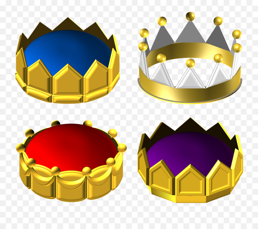 Gold Crown Ornate - Gold Emoji,King And Queen Crown Emoji