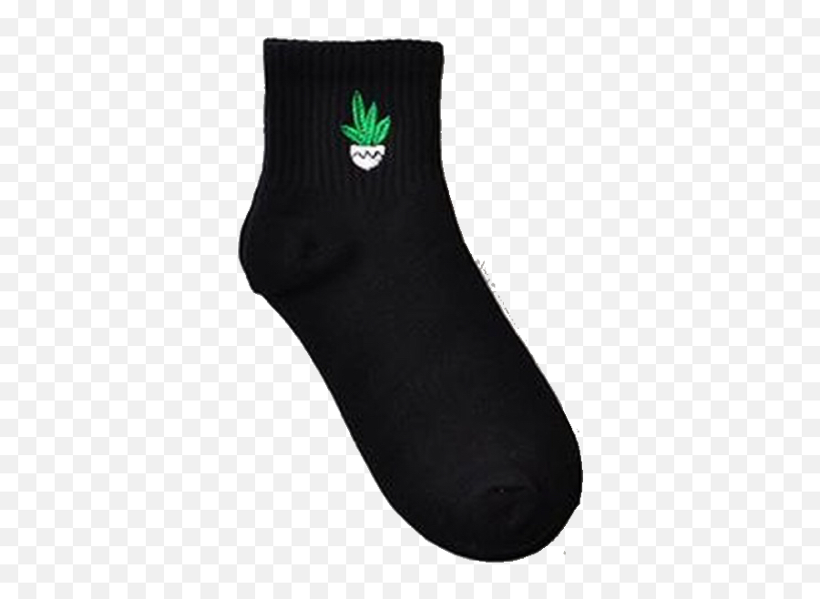 Socks Cactus Sock Blackandwhite Black - Sock Emoji,Emoji Socks