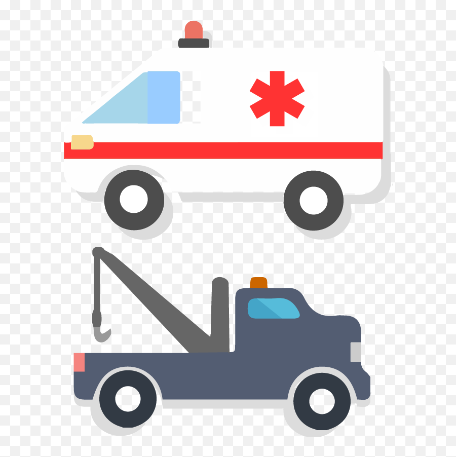 Tow And Ambulance Clipart - Clip Art Emoji,Ambulance Emoji