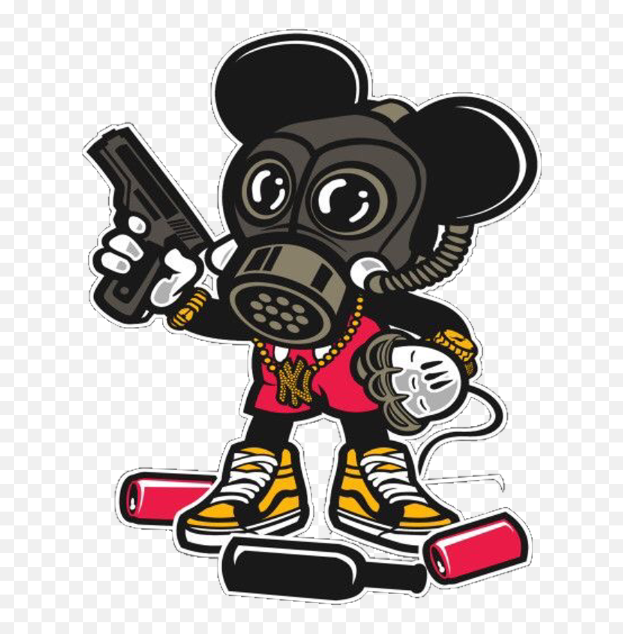 Mickey Mickeymouse Gasmask Freetoedit Clipart - Full Size Cartoon Mickey Mouse Gas Mask Emoji,Gas Mask Emoji