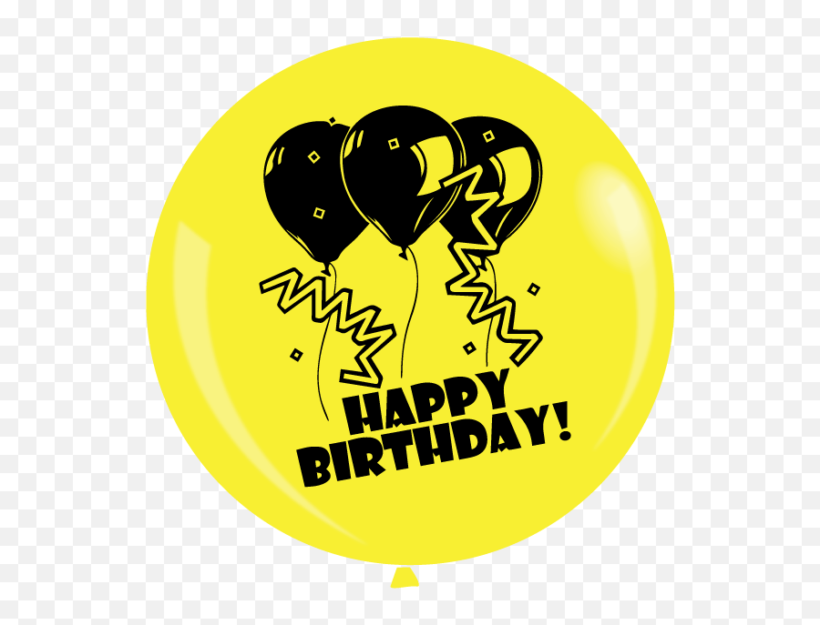 Kdi Balloon Printed Balloon - Happy Birthday Printed In Balloon Emoji,Balloon Emoticon