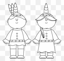Thanksgiving Indian Clipart Black And White - Native Americans Emoji