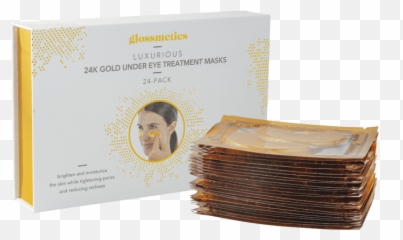 Glossmetics 24k Gold Under Eye Collagen Treatment Masks 24 - Storage Basket Emoji,Emoji Hand Plus Eyes