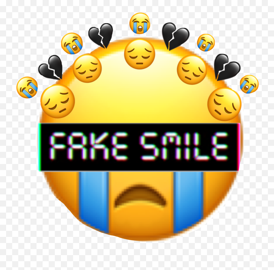 Popular And Trending Upset Crying Stickers On Picsart - Fake Smile Sticker Emoji,Sobbing Emoticon