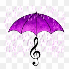 Art Purple Rain By - Umbrella Emoji