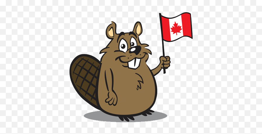 Download Beaver Png Free Download - Beaver Holding Canadian Canadian Beaver Clipart Emoji,Canadian Flag Emoji