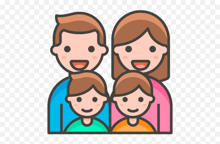 Family Man Woman Boy Boy Free Icon Of 780 Free Vector Emoji - Family Of 4 With 2 Boys Clipart,Family Emoji