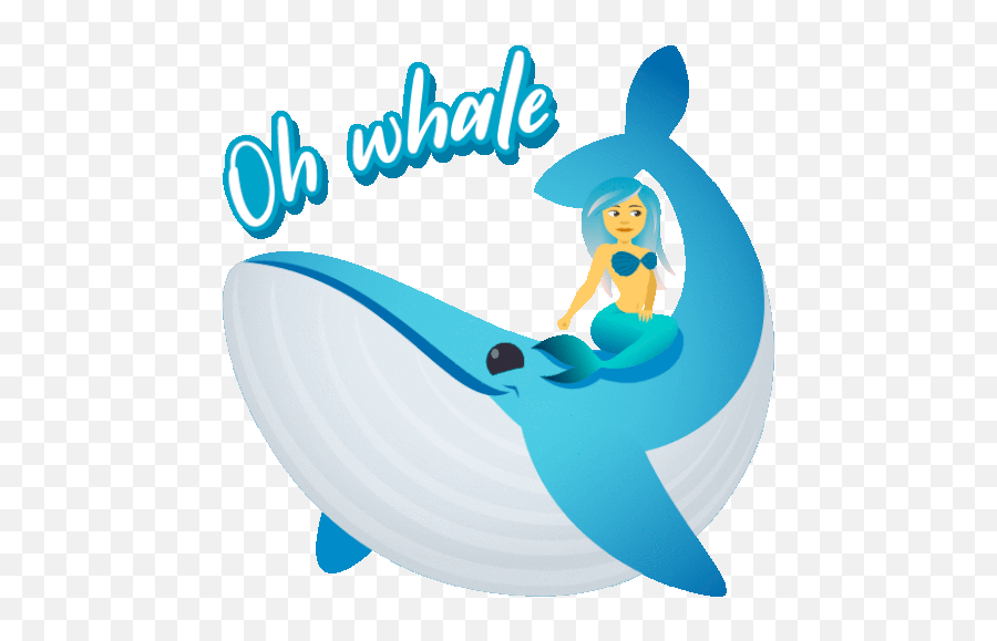 Oh Whale Mermaid Life Gif - Fictional Character Emoji,Mermaid Emoji Android