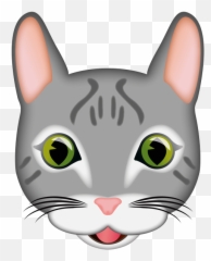 Emoji - Domestic Cat,Grey Cat Emoji