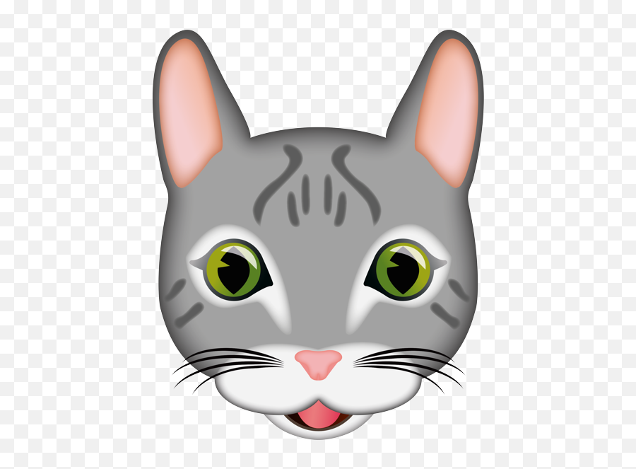 Emoji - Domestic Cat,Grey Cat Emoji