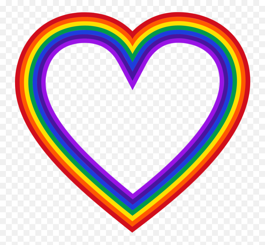 Rainbow Heart Png Picture - Free Rainbow Heart Clipart Emoji,Rainbow Hearts Emoji