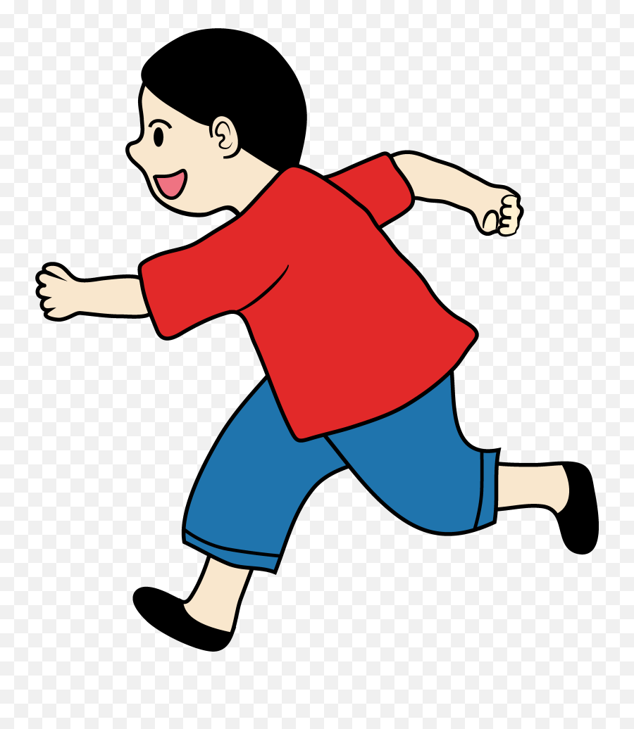 Little Boy Running Free Clip Art - Kid Running Clipart Emoji,Running Emoji Png