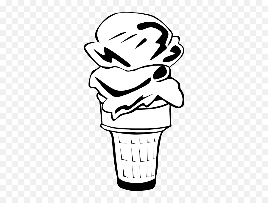 Double Cone Icecream Vector Image - Ice Cream Cone Clip Art Emoji,Emoji Chocolate Ice Cream