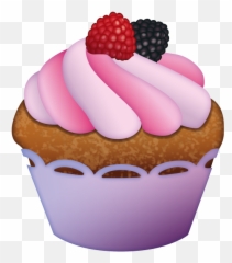 Emoji - Cupcake,Blueberry Emoji