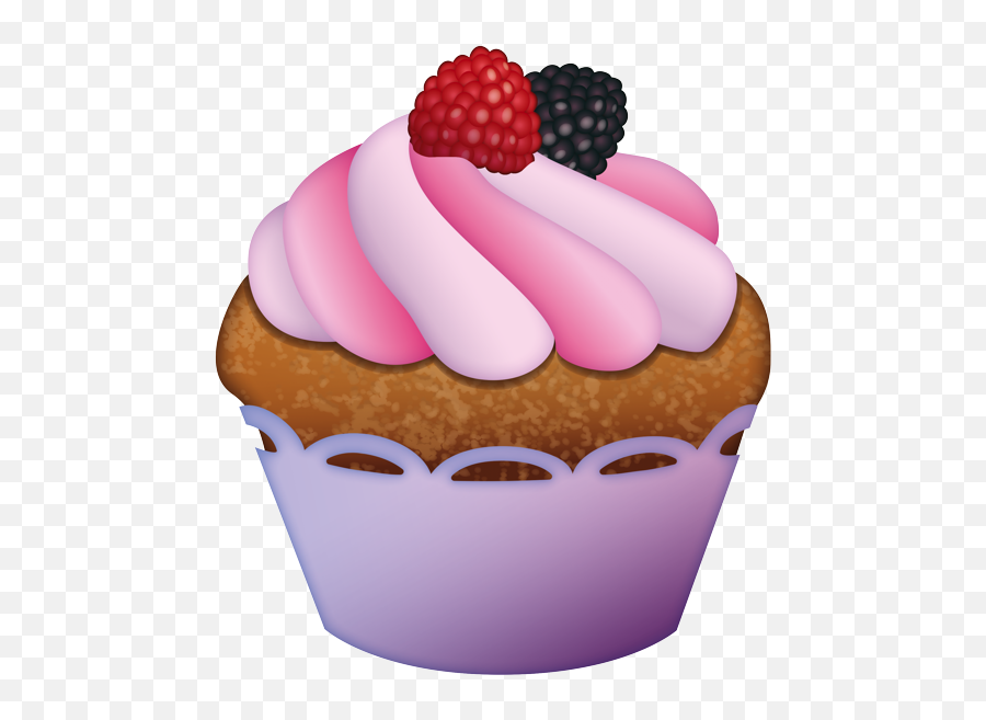 Emoji - Cupcake,Blueberry Emoji