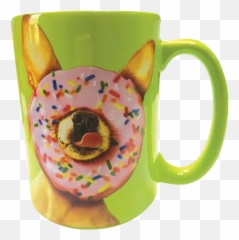 Yumm Avanti Ceramic Mug - Doughnut Emoji,Hot Cocoa Emoji