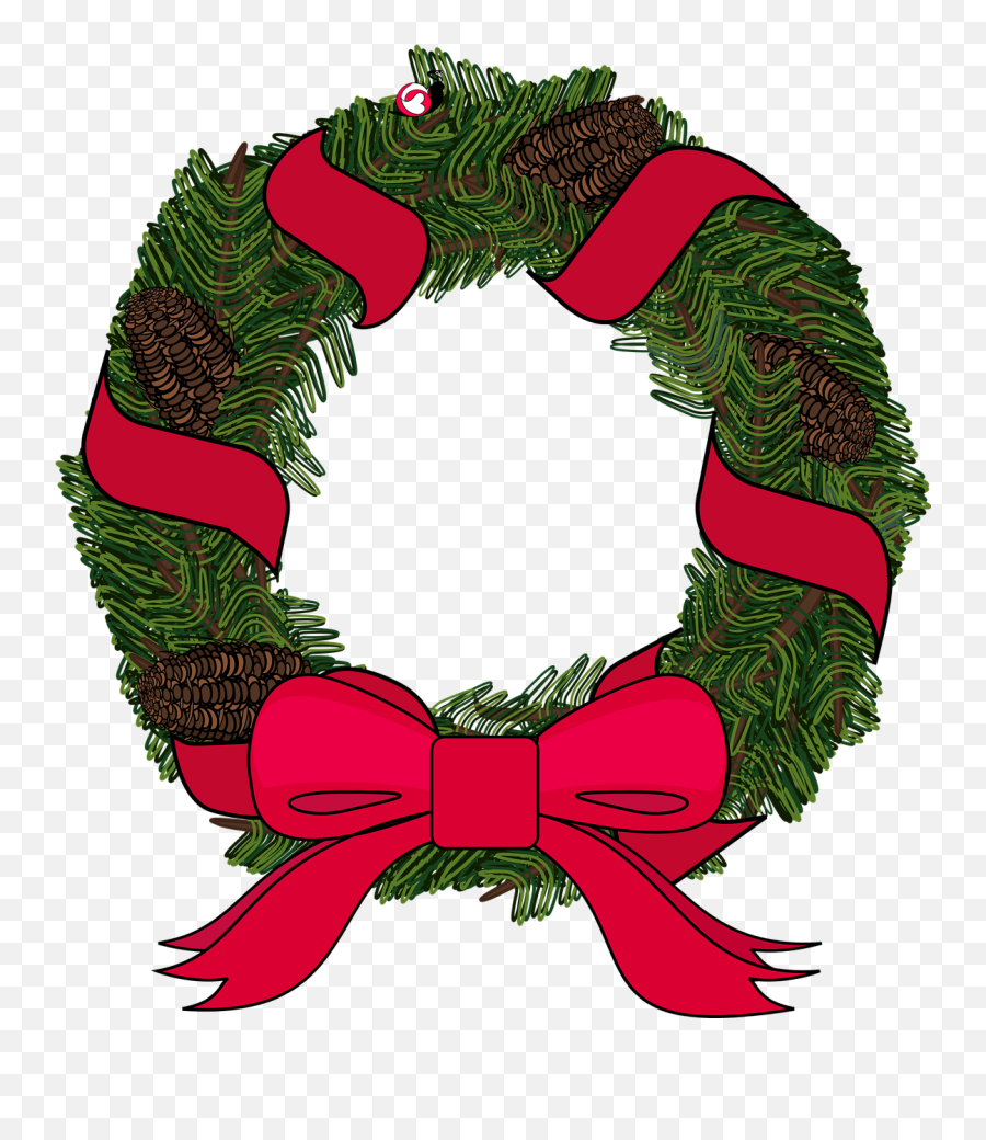 Wreath Christmas Christmas Wreath - Wreath Emoji,Emoji Christmas Decorations