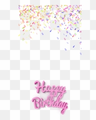3d Confetti Birthday Snapchat Filter - Png Emoji