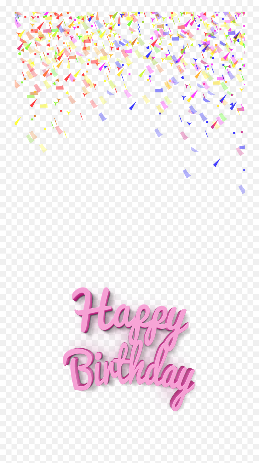 3d Confetti Birthday Snapchat Filter - Birthday Snapchat Filter Png Emoji,Confettie Emoji