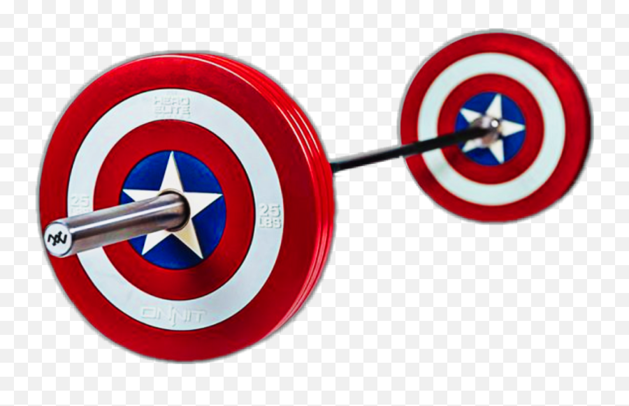 Weights Barbell Captainamerica Heavy - Captain America Emoji,Barbell Emoji