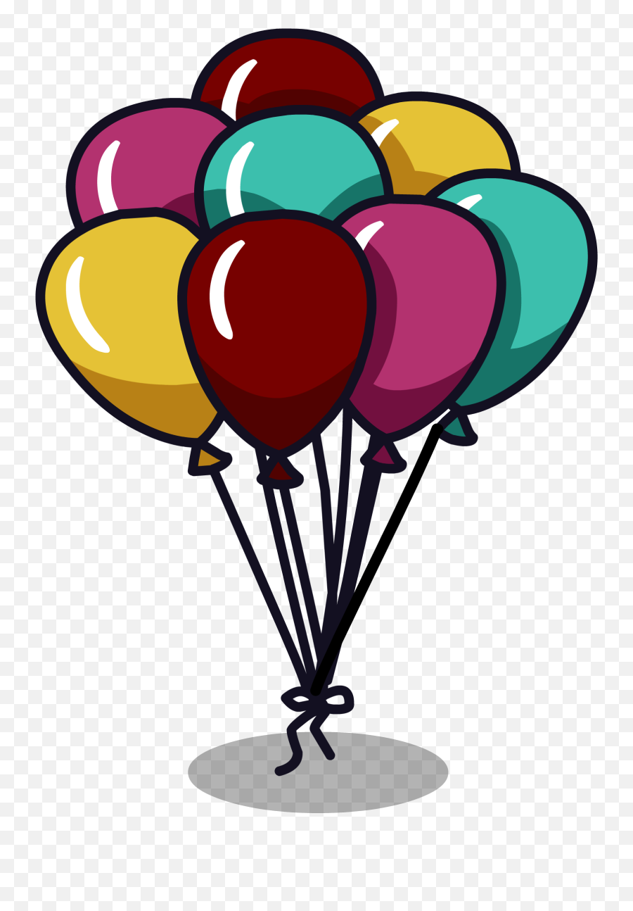 Download Balloon Bunch - Bunch Of 8 Balloons Full Size Png Party Furniture Club Penguin Emoji,Balloon Emoji Png