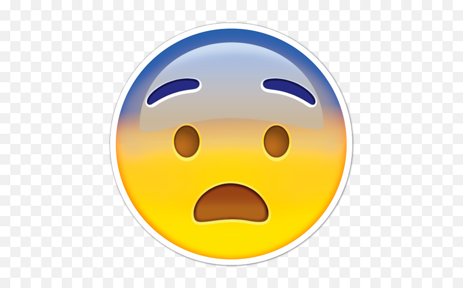 Fearful Face - Apple Scared Emoji,Moto Emojis