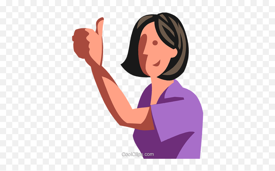 Download Hd Woman Giving The Thumbs Up Royalty Free Vector - Woman Thumbs Up Clipart Emoji,Free Thumbs Up Emoji