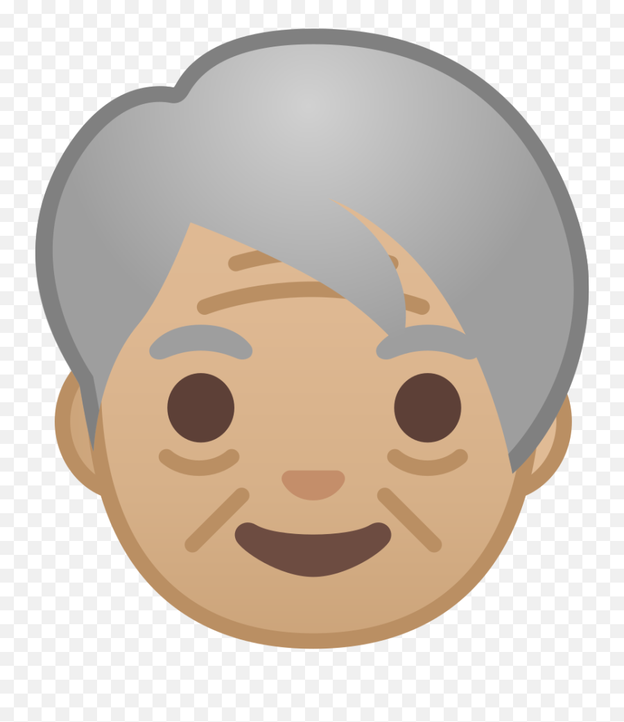 Older Adult Medium Light Skin Tone Icon - Old Woman Emoji Emoji De Adulto,X Light Emoji