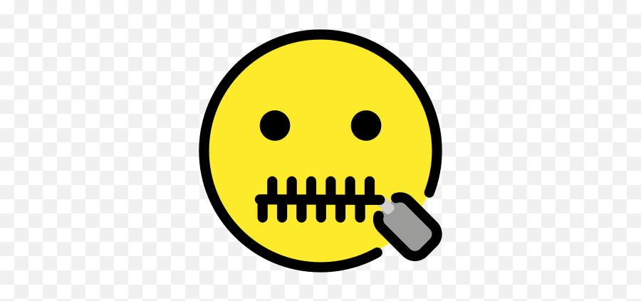 Zipper - Emoji Boca Cerrada,Zipper Mouth Emoticon